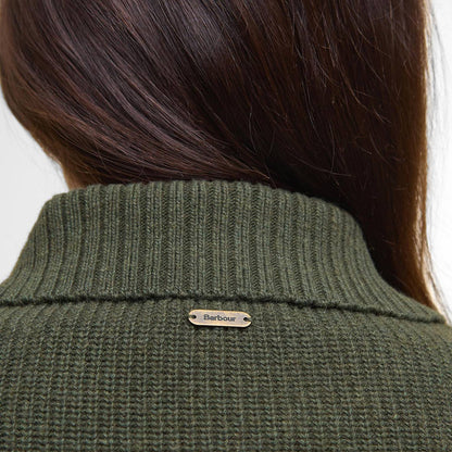 Barbour Womens Allendale Quilted Jumper Olive - The Sporting Lodge