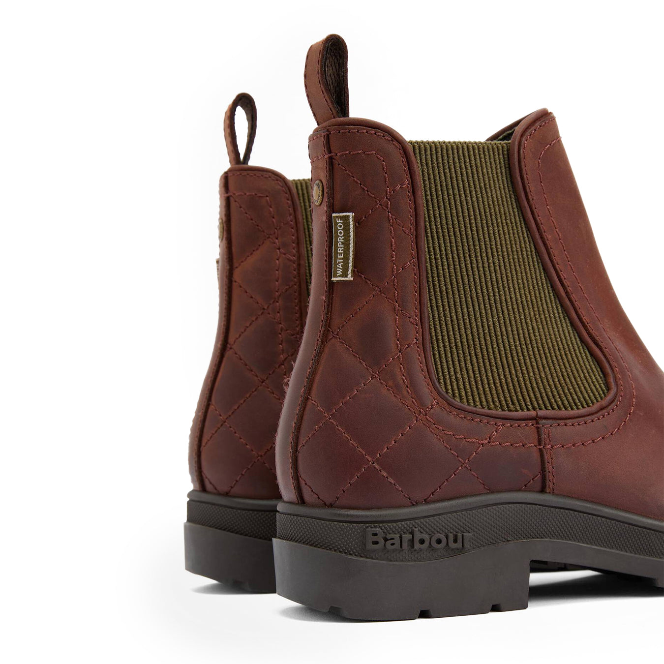 Barbour Womens Amble Chelsea Boots Mahogony/Choc Nubuck - The Sporting Lodge