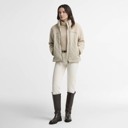 Barbour Womens Ami Casual Fleece Jacket Ecru