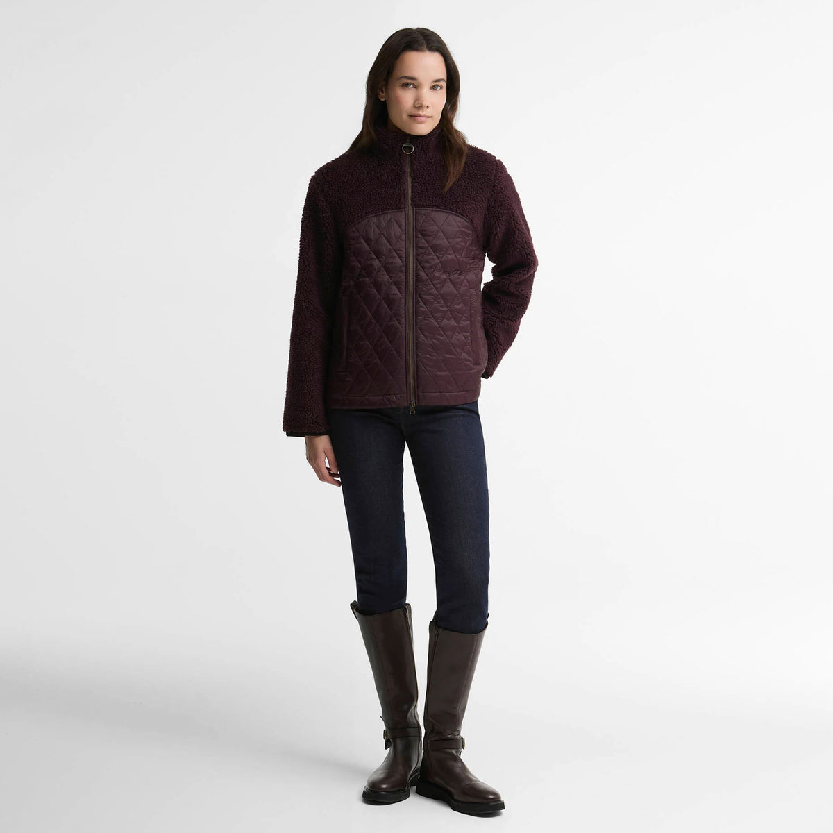 Barbour Womens Ami Casual Fleece Jacket Fig