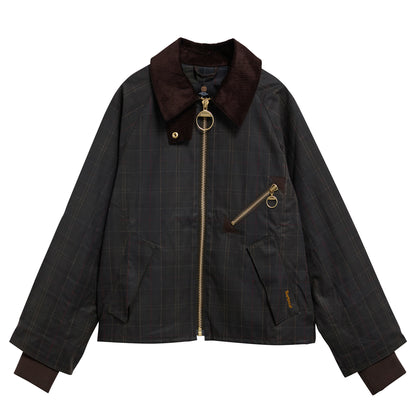 Barbour Womens Arlene Checked Wax Jacket Classic / Shadow Classic