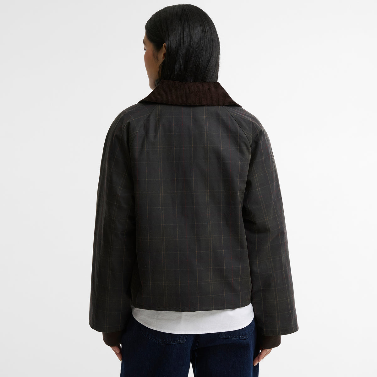 Barbour Womens Arlene Checked Wax Jacket Classic / Shadow Classic