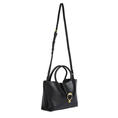 Barbour Womens Barbour Alder Mini Leather Tote Bag Black