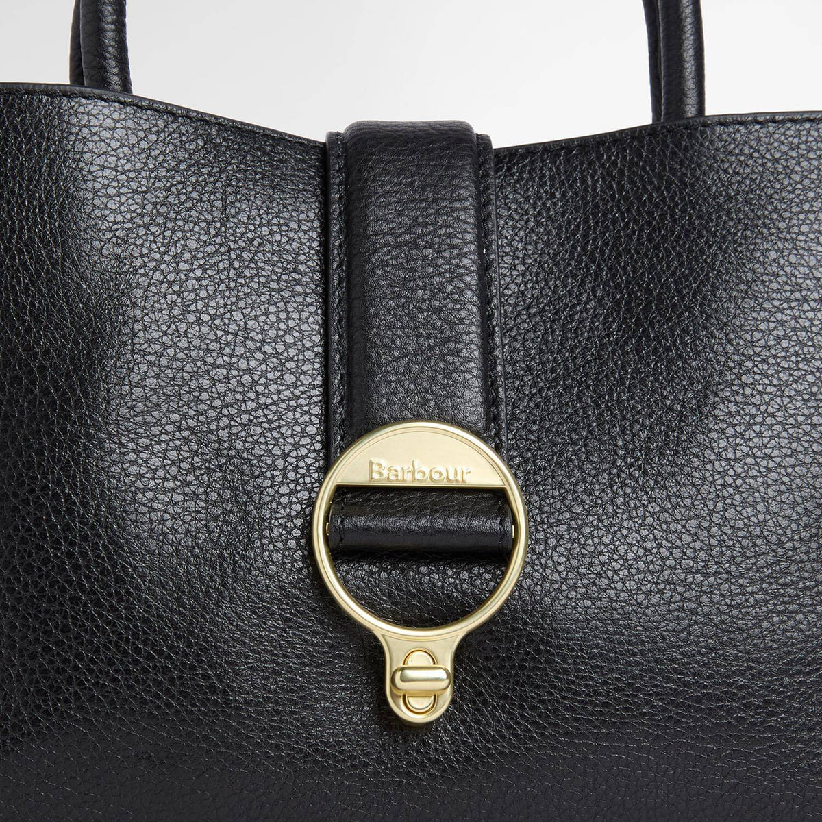 Barbour Womens Barbour Alder Mini Leather Tote Bag Black