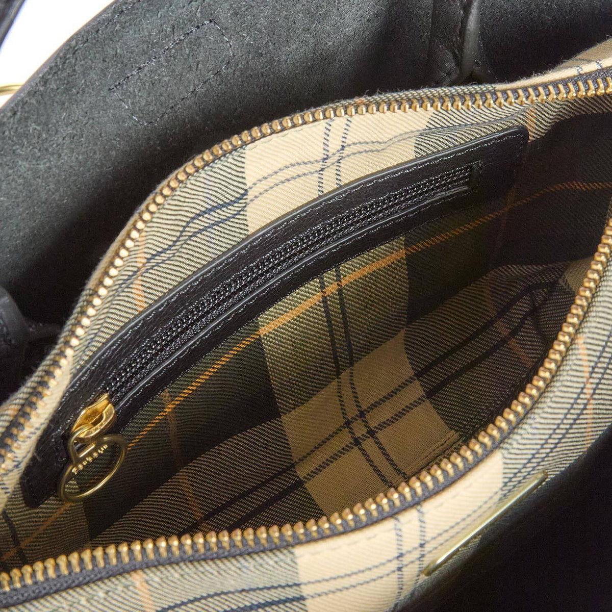 Barbour Womens Barbour Alder Mini Leather Tote Bag Black