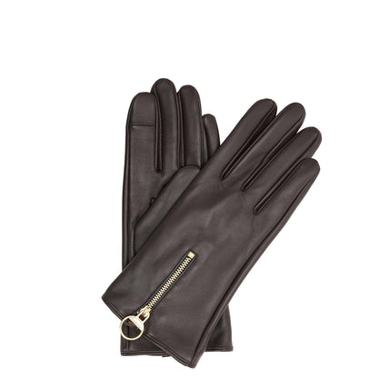 Barbour Womens Barbour Arlene Leather Gloves Brown / Muted