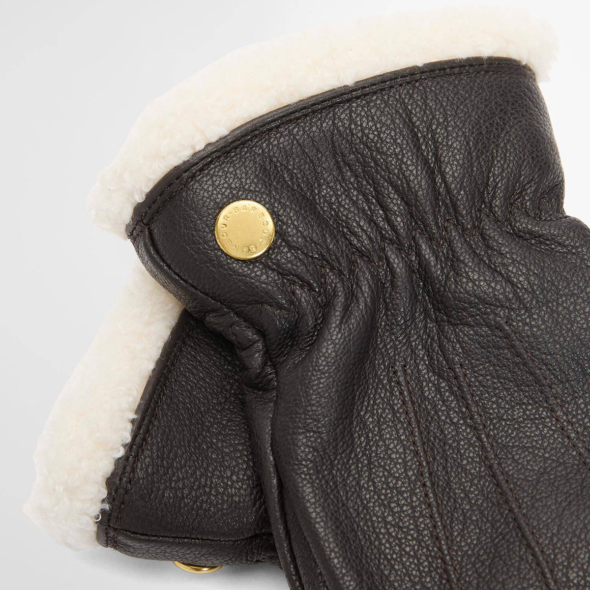 Barbour Womens Barbour Bainford Leather Gloves Brown