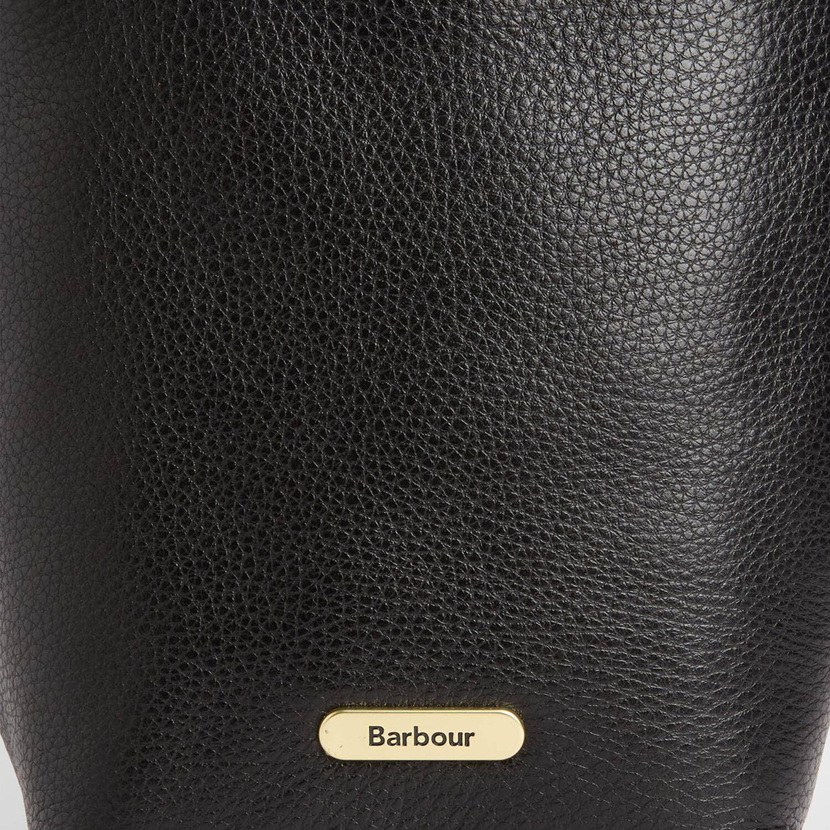 Barbour Womens Barbour Cedar Mini Leather Bucket Bag Black