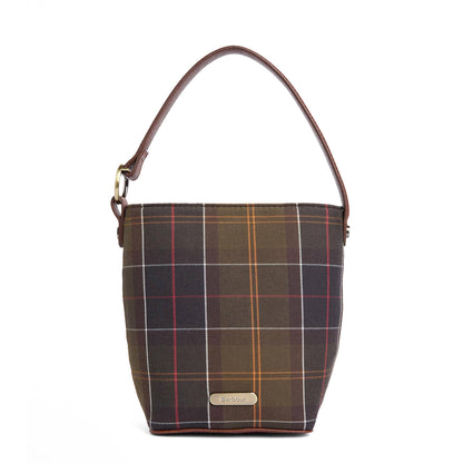 Barbour Womens Barbour Cedar Mini Tartan Bucket Bag Classic Tartan