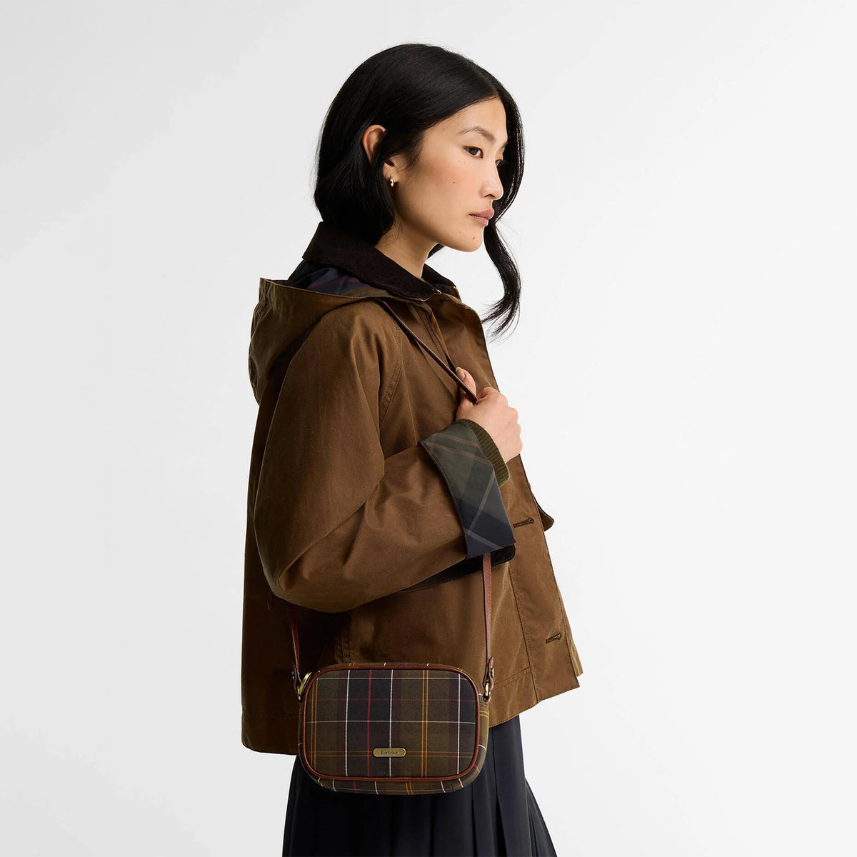 Barbour Womens Barbour Daphne Mini Tartan Crossbody Bag Classic Tartan