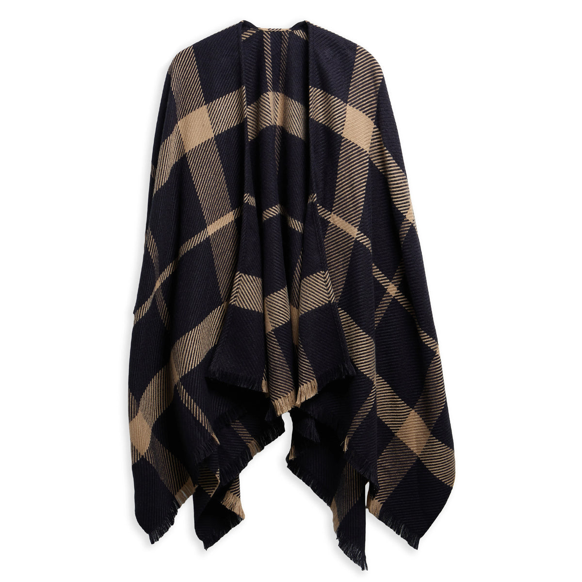 Barbour Womens Barbour Isabelle Tartan Serape Midnight Tartan