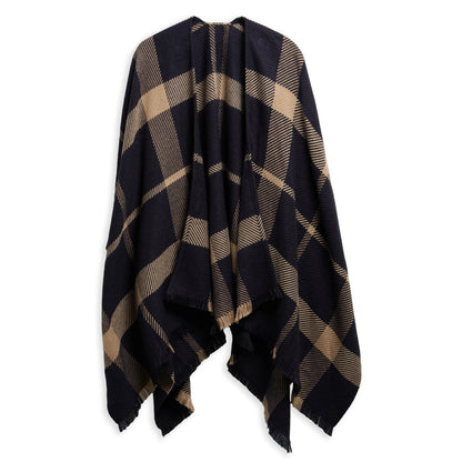 Barbour Womens Barbour Isabelle Tartan Serape Midnight Tartan