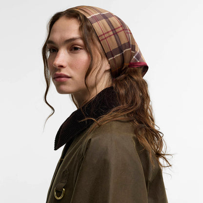 Barbour Womens Barbour Kinsale Tartan Head Scarf Muted Tartan