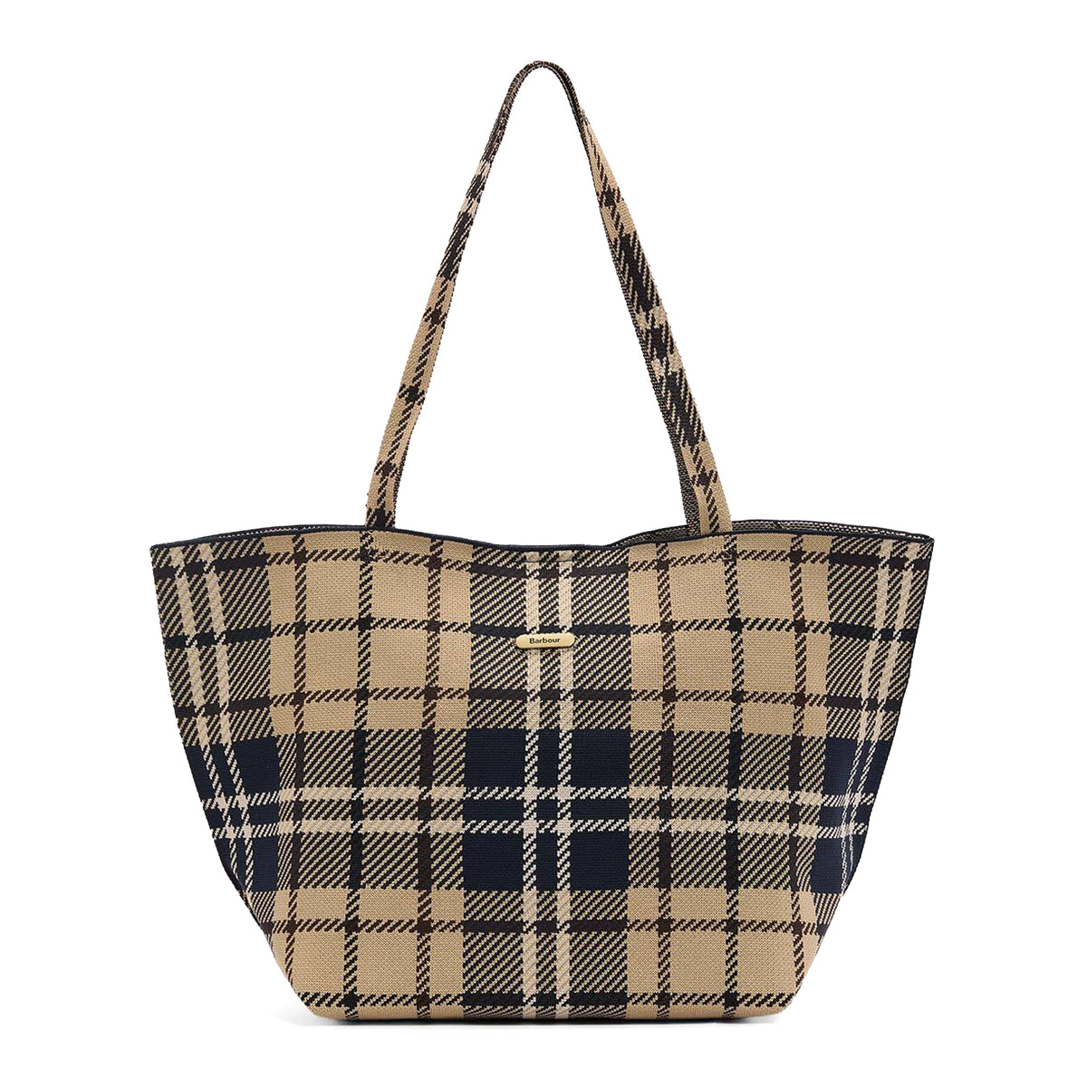 Barbour Womens Barbour Layla Tartan Large Tote Bag Birchwood Dress Tartan
