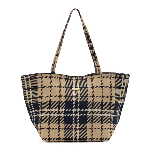 Barbour Womens Barbour Layla Tartan Large Tote Bag Birchwood Dress Tartan