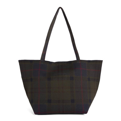 Barbour Womens Barbour Layla Tartan Large Tote Bag Shadow Classic Tartan