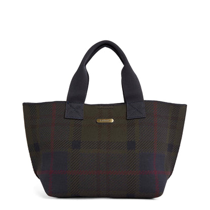 Barbour Womens Barbour Layla Tartan Mini Tote Bag Shadow Classic Tartan
