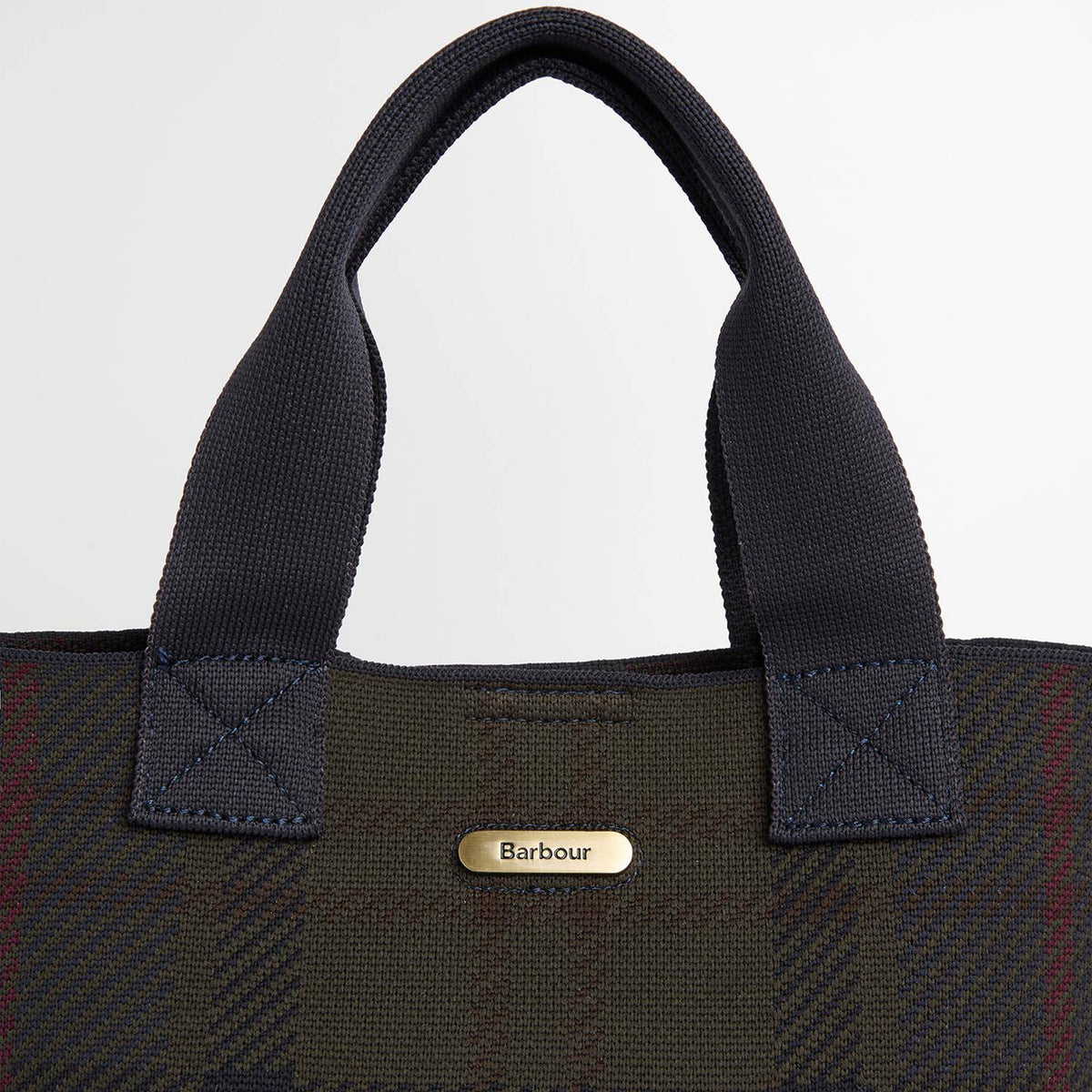 Barbour Womens Barbour Layla Tartan Mini Tote Bag Shadow Classic Tartan