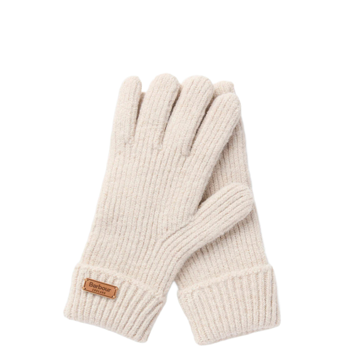 Barbour Womens Barbour Pendle Beanie & Gloves Gift Set Eggshell