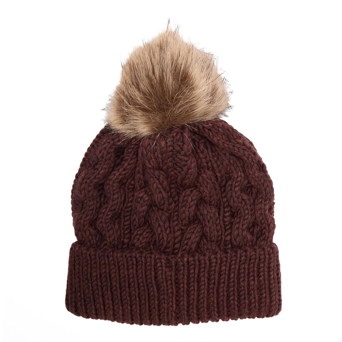 Barbour Womens Barbour Penshaw Beanie Hat Fig