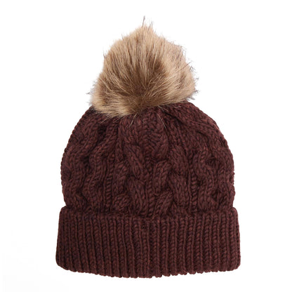 Barbour Womens Barbour Penshaw Beanie Hat Fig