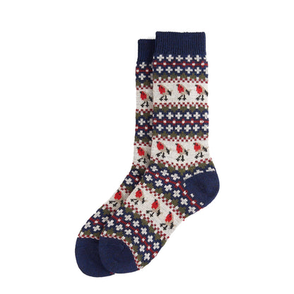 Barbour Womens Barbour Robin Fair Isle Sock Navy