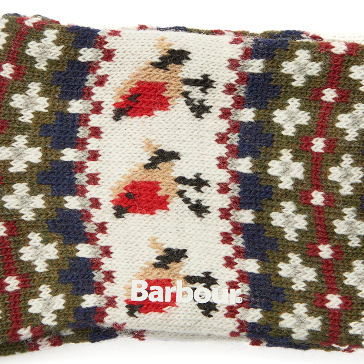 Barbour Womens Barbour Robin Fair Isle Sock Olive