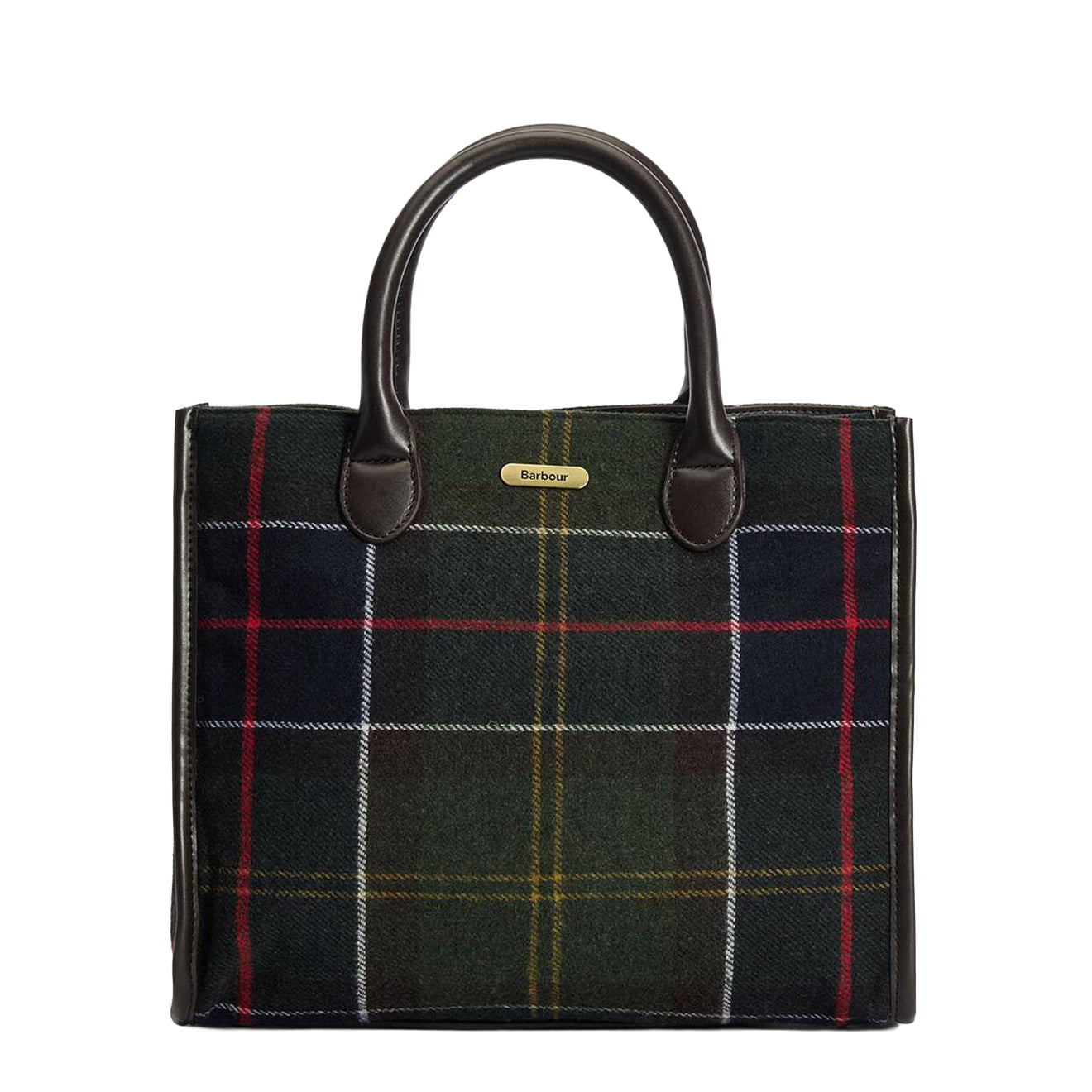 Barbour Womens Barrhill Tartan Tote Bag Classic Tartan Olive