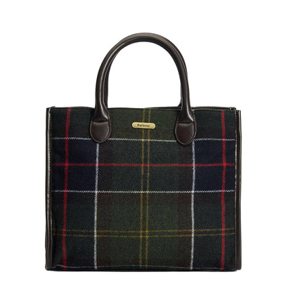 Barbour Womens Barrhill Tartan Tote Bag Classic Tartan Olive