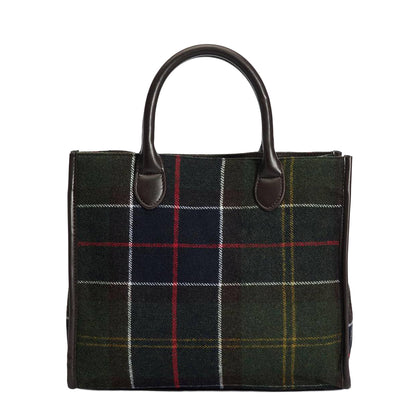 Barbour Womens Barrhill Tartan Tote Bag Classic Tartan Olive