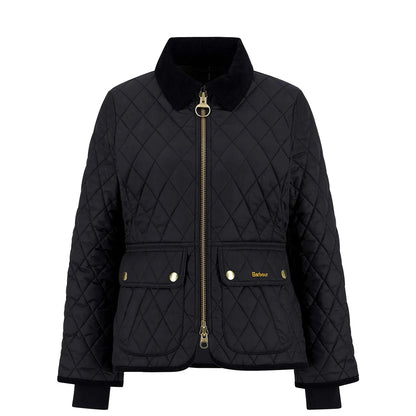 Barbour Womens Beadnell Fitted Quilted Jacket Black/Classic - The Sporting Lodge