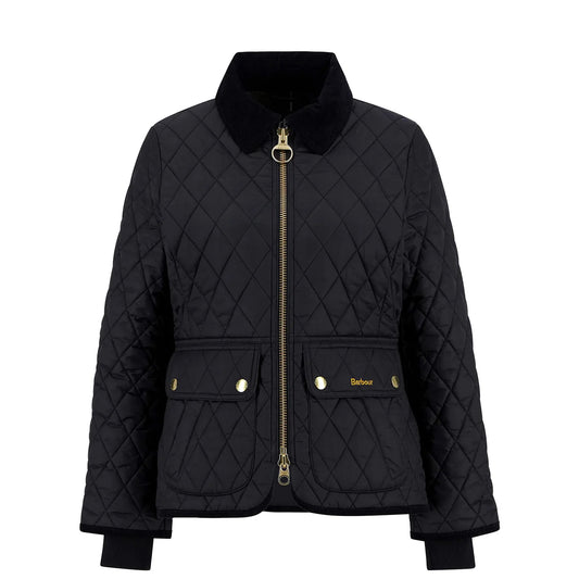 Barbour Womens Beadnell Fitted Quilted Jacket Black/Classic