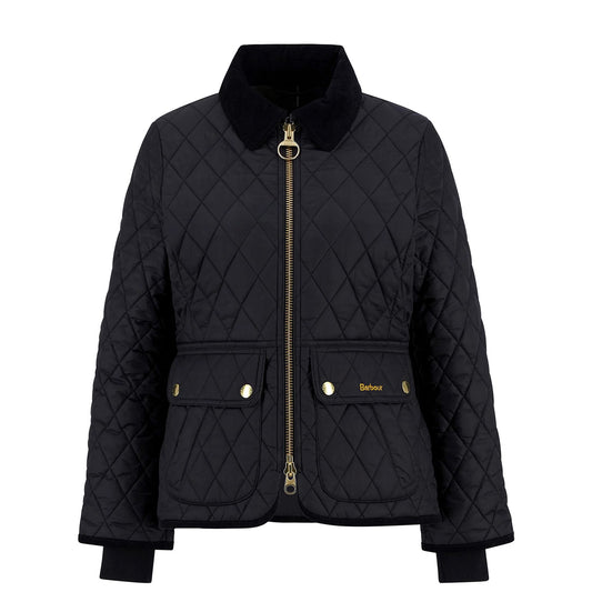 Barbour Womens Beadnell Fitted Quilted Jacket Black/Classic