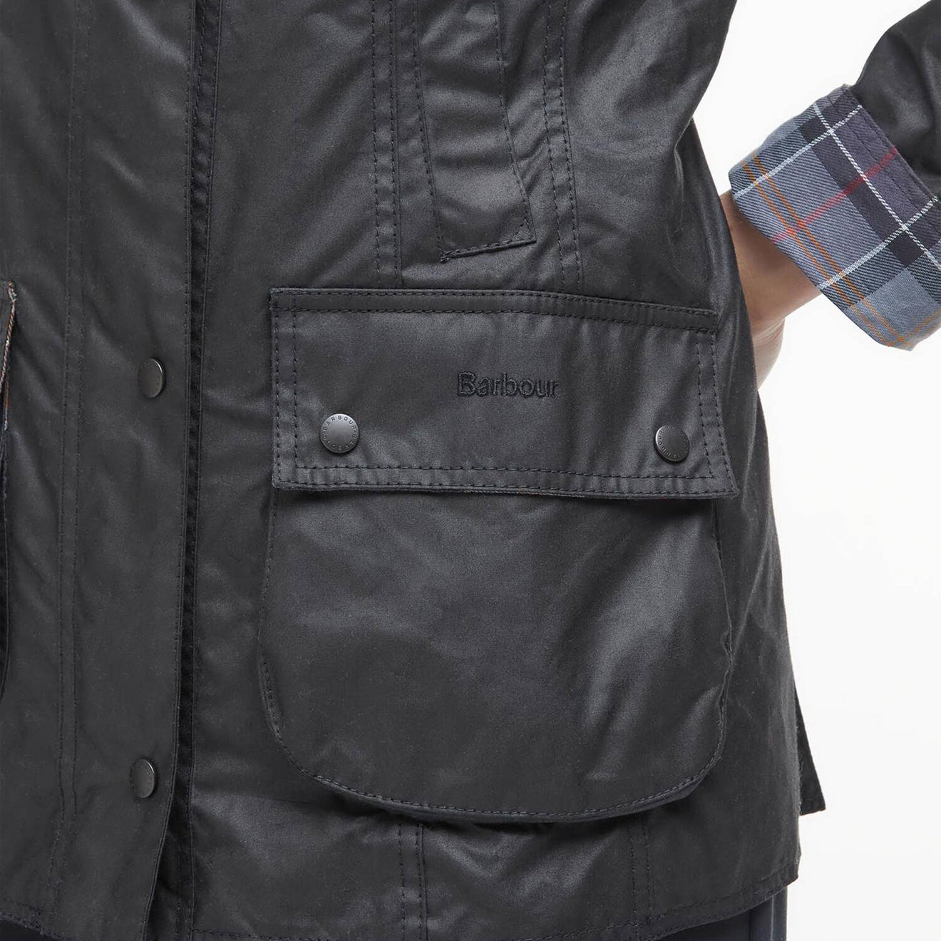 Barbour Womens Beadnell Wax Jacket Black - The Sporting Lodge