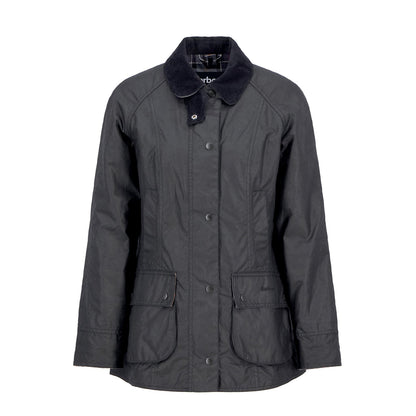 Barbour Womens Beadnell Wax Jacket Black - The Sporting Lodge