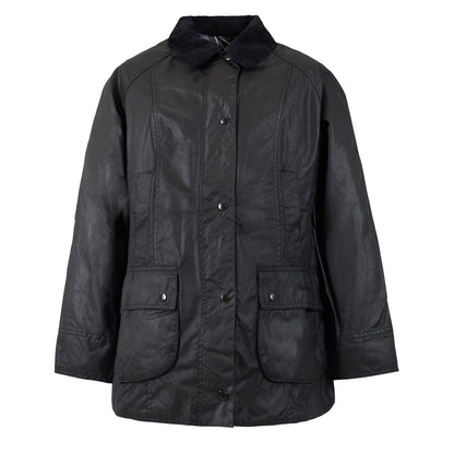 Barbour Womens Beadnell Wax Jacket Black - The Sporting Lodge