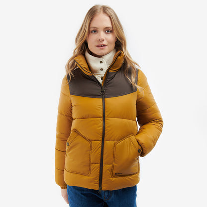 Barbour Womens Belford Quilted Jacket Dijon / Mahogany Ancient - The Sporting Lodge