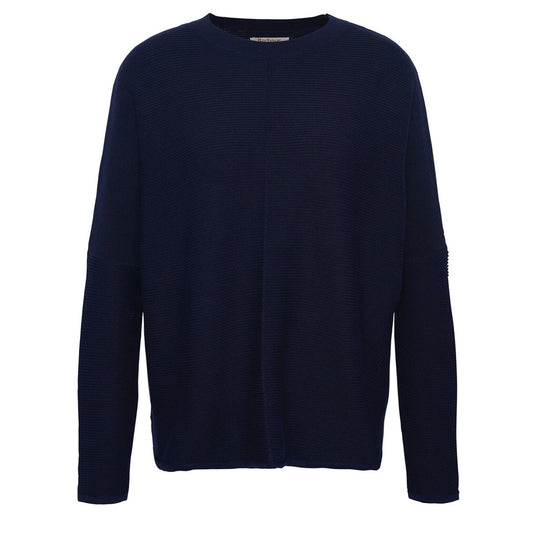 Barbour Womens Bickland Crew Neck Jumper Classic Navy - The Sporting Lodge