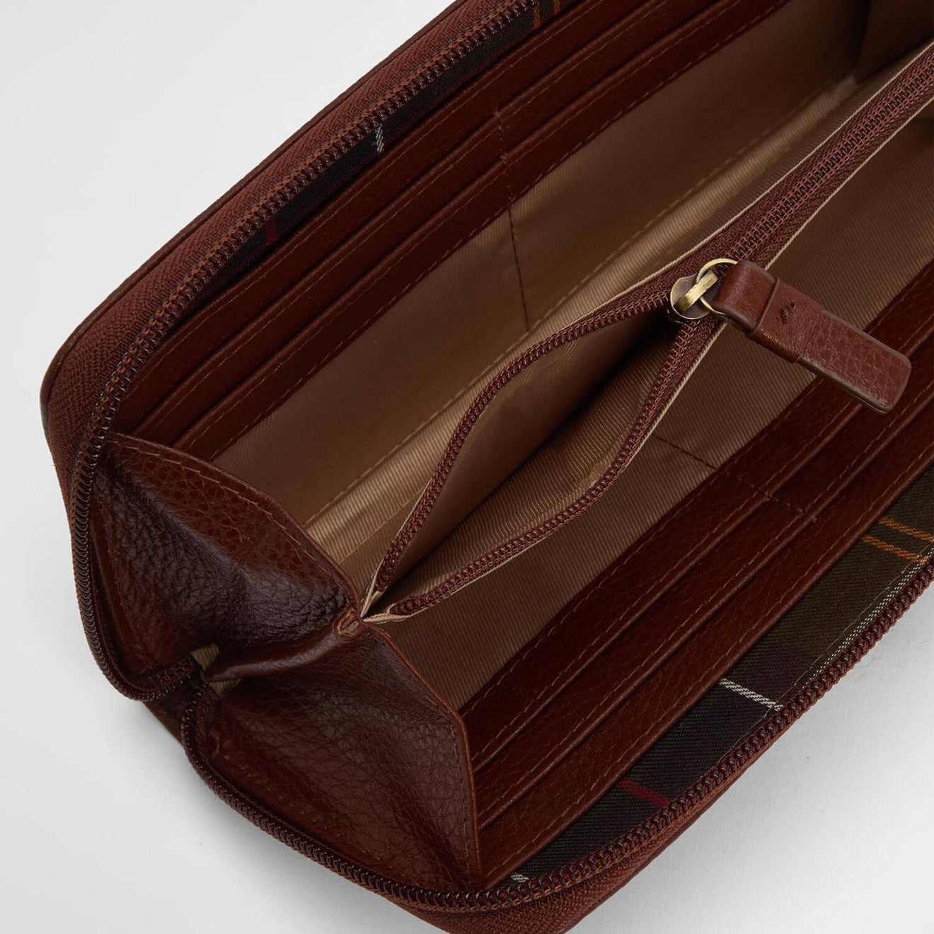 Barbour Womens Birch Leather Matinee Purse Brown