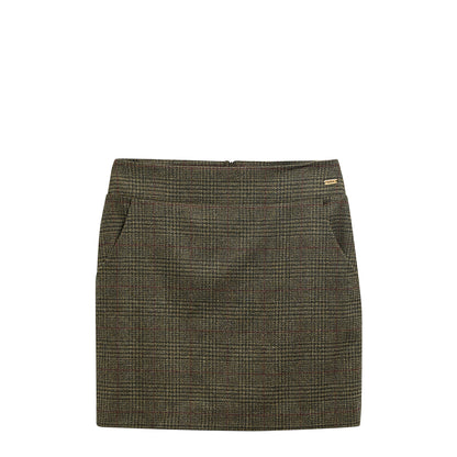 Barbour Womens Browning Skirt Olive Prince Of Wales