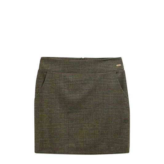 Barbour Womens Browning Skirt Olive Prince Of Wales