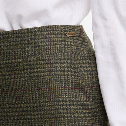 Barbour Womens Browning Skirt Olive Prince Of Wales