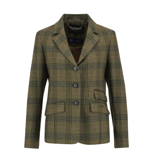 Barbour Womens Carlby Tailored Wool Blazer Arabesque/Brown - The Sporting Lodge