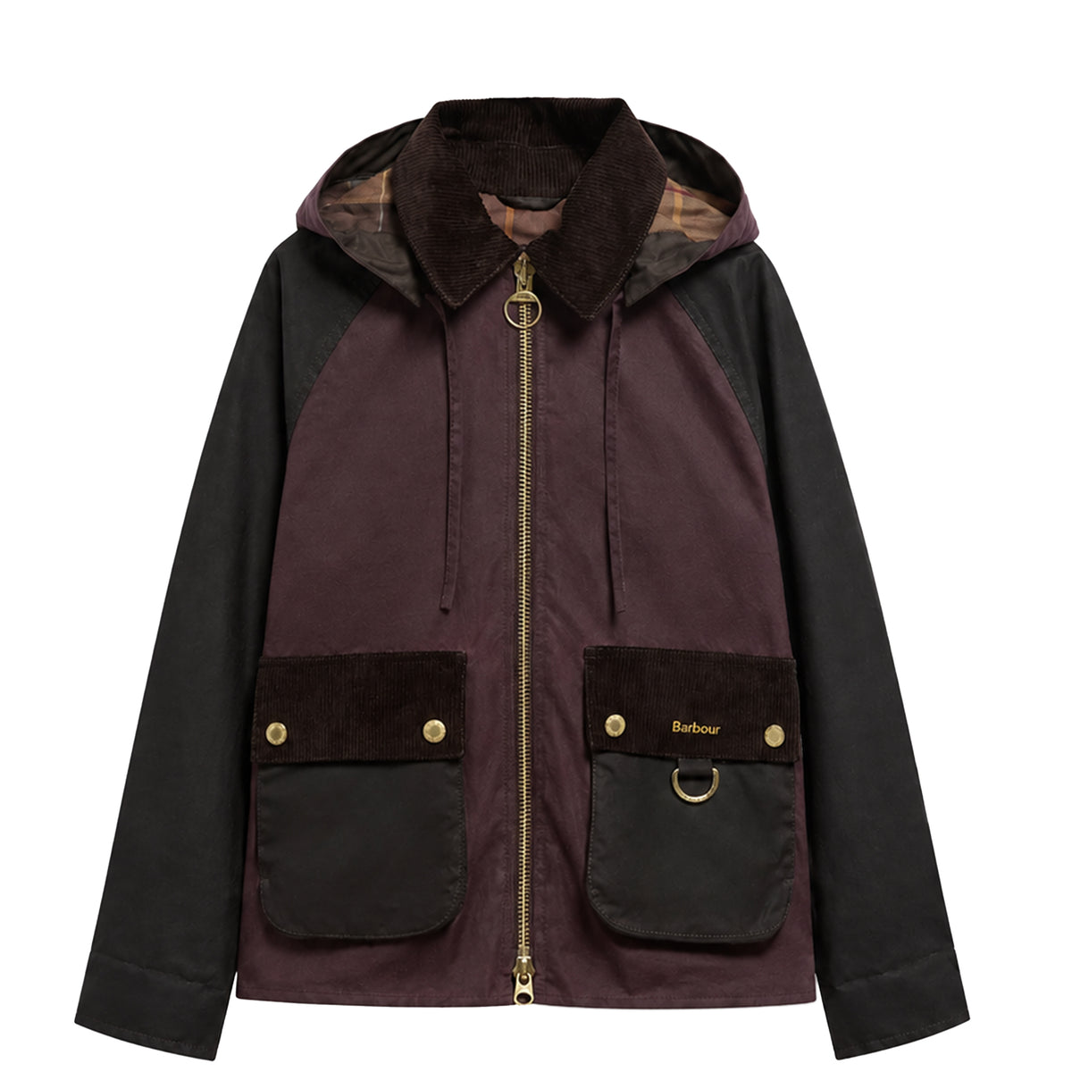 Barbour Womens Carville Wax Jacket Rustic / Bordeaux / Muted