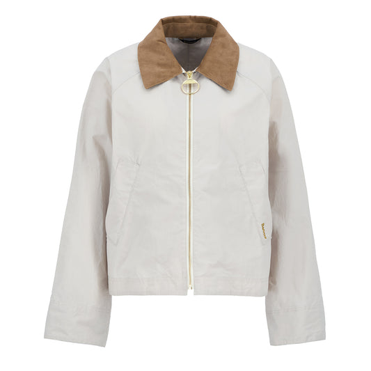 Barbour Womens Catlin Showerproof Jacket Oatmeal/Ancient Tartan - The Sporting Lodge