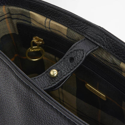 Barbour Womens Cedar Leather Bucket Bag Black