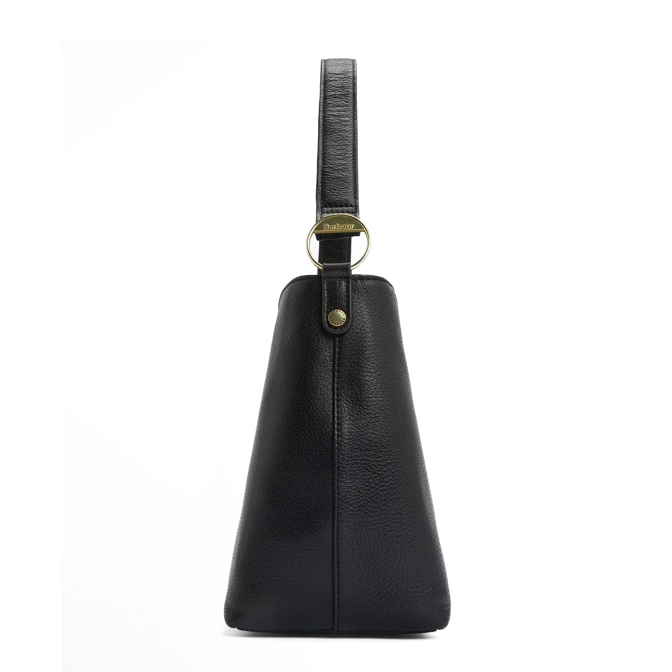 Barbour Womens Cedar Leather Bucket Bag Black