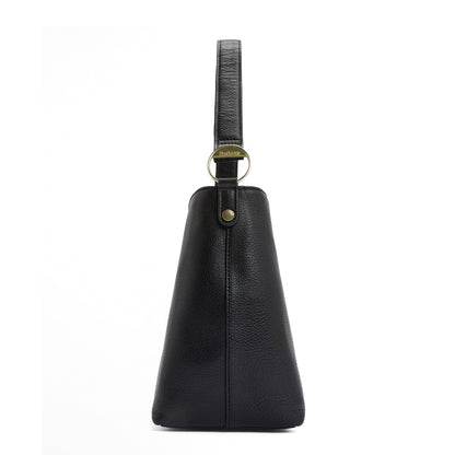Barbour Womens Cedar Leather Bucket Bag Black