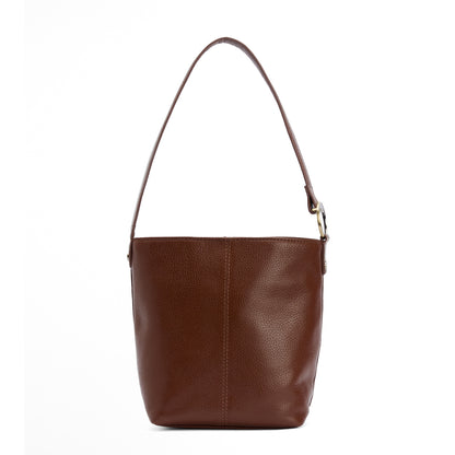 Barbour Womens Cedar Leather Bucket Bag Brown