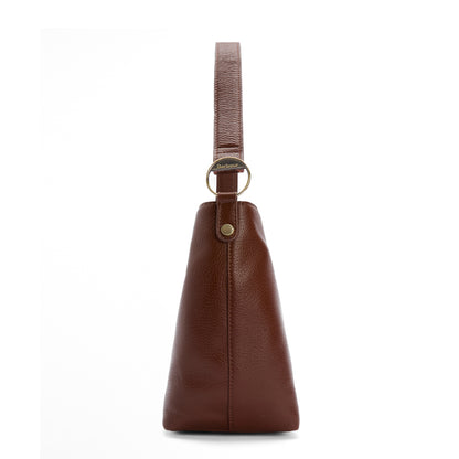 Barbour Womens Cedar Leather Bucket Bag Brown